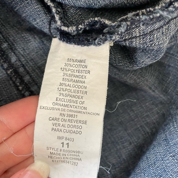 REWIND 90’s overalls style sleeveless denim dress | 11 - Picture 8 of 10